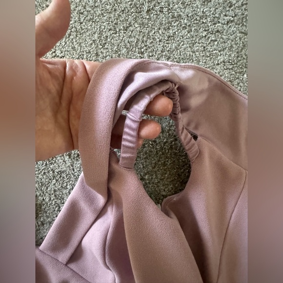 David’s Bridal formal dress 4 Stretchy Pink straps shoulder off wedding prom - Picture 7 of 9